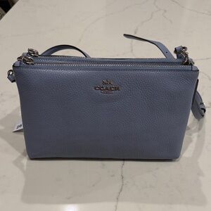 Coach Light Blue Leather Crossbody Bag